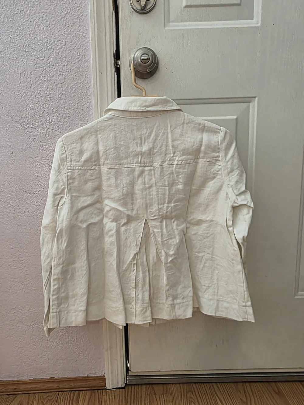 NWOT- MK Sm. Women's Cream Button-Front Linen Jacket/Blazer